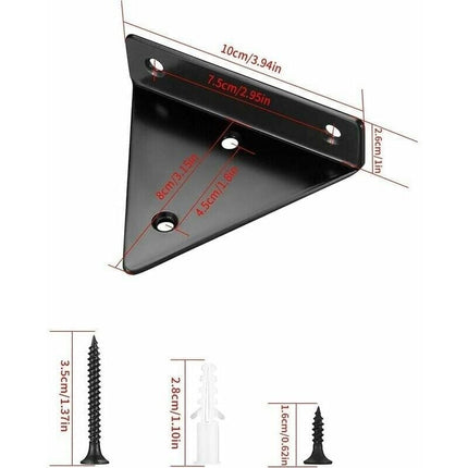 pcs Floating Shelf Brackets, Invisible Triangle Wall Shelf Brackets, Metal Wall Shelf Brackets for Shelves.