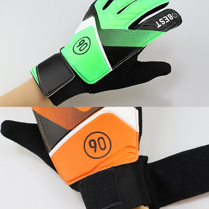 pair of children's football goalkeeper gloves, anti-collision, blue M Blue Blue M.