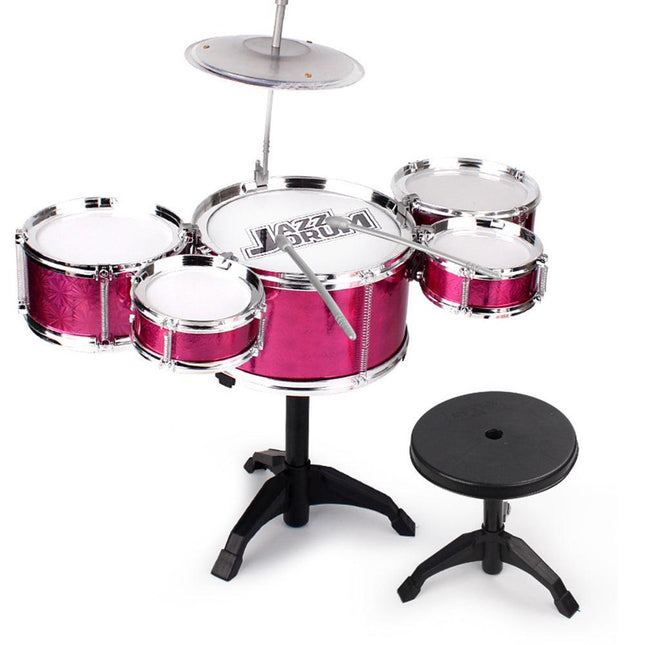 Drum Set for Toddlers Tough Impact Resistant Drums Detachable Drum Instrument Red Oversized Drum Set.