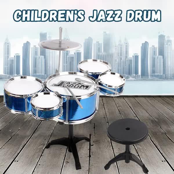 Drum Set for Toddlers Tough Impact Resistant Drums Detachable Drum Instrument Red Oversized Drum Set.