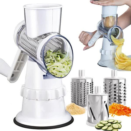 Rotary Grater Vegetable Cutter and Shredder white white[pl].