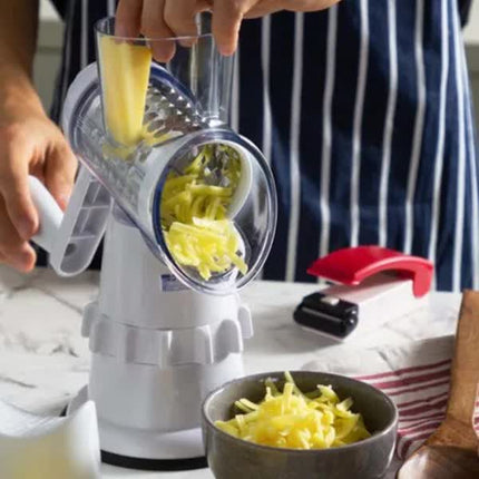 Rotary Grater Vegetable Cutter and Shredder white white[pl].