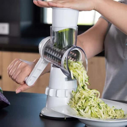 Rotary Grater Vegetable Cutter and Shredder white white[pl].