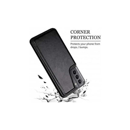 Samsung S22 Shockproof Case Card Holder 3-COMPARTMENT Flip Black_yux.