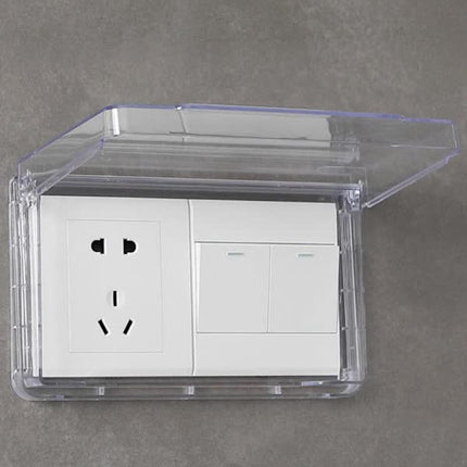 Switch Protective Cover Socket Waterproof Box TRANSPARENT transparent.