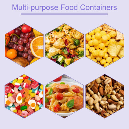 4-pack snack boxes with compartments, snack containers for kids and adults, 4-compartment bento lunch boxes.
