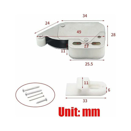 Mini latches with spring, 6 pcs Mini automatic spring lock, Spring lock, Spring lock Mini cabinet lock Mini latch for kitchen cabinet door.