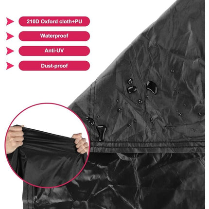 Waterproof 210D Oxford Bicycle Cover for 2 Bikes with Lock Holes, Windproof Storage Bag for Outdoor Bicycles, Compatible with 56Vingt.