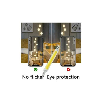 2-pack R7S 118mm 20W dimmable LED bulb, warm white 3000K 3000LM, 360 degree lighting, flicker-free, compatible with halogen bulbs J118 300W.