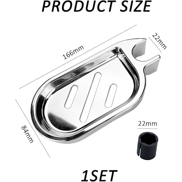1pc shower rod soap holder, shower rod soap shelf, shower shelf, bathroom soap dish, shower soap dish, bathroom draining soap shelf.