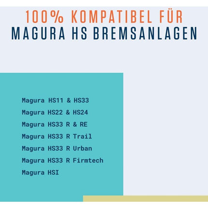 Magura HS Brake Pads - 2 Pairs 50mm, High Power Durable, Compatible with Magura HS11 HS22 HS33.
