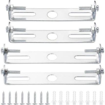 【xj】4pcs Ceiling Plate Light Bracket Ceiling Mount Hanging Lamp Holder for Wall or Ceiling Mounted Lamp Mounting Brackets with Screws Iron 110mm Silver.