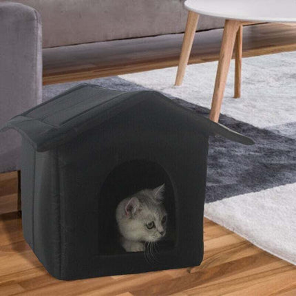 Waterproof Outdoor Cat House, Indoor Dog Kennel, Foldable Waterproof Cat Tent, Warm Oxford Fabric for Winter, M.