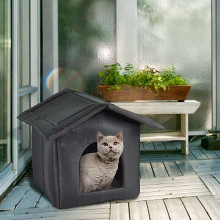 Waterproof Outdoor Cat House, Indoor Dog Kennel, Foldable Waterproof Cat Tent, Warm Oxford Fabric for Winter, M.