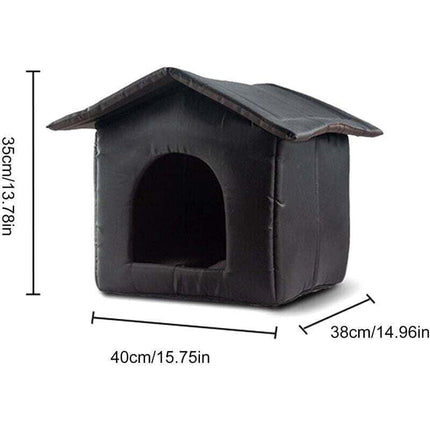 Waterproof Outdoor Cat House, Indoor Dog Kennel, Foldable Waterproof Cat Tent, Warm Oxford Fabric for Winter, M.