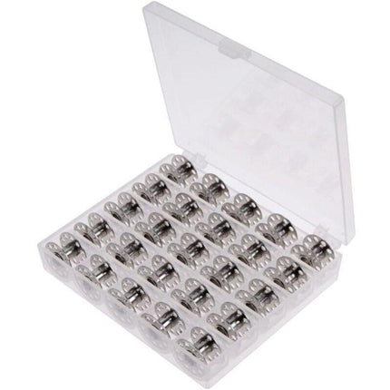 Metal Bobbins with Case for Standard Household Sewing Machine Brother Singer Bernina Pfaff Elna Babylock Kenmore Juki..DEBUNS.