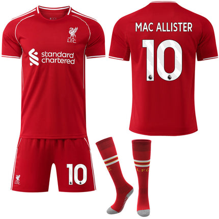 2025-2026 Liverpool Home Shirt Set Kids Adult Football Kit No.10 MAC ALLISTER No.10 MAC ALLISTER 18 18 No.10 MAC ALLISTER