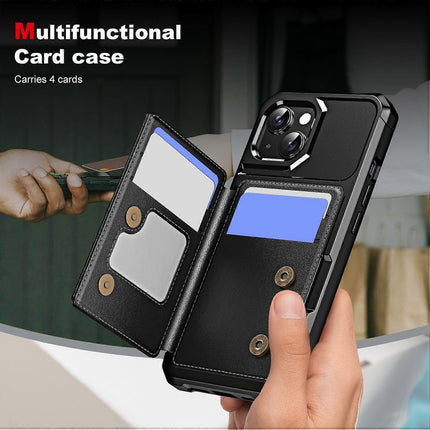 Horizontal Flip Card Slot Leather Phone Case For iPhone 14 Plus.