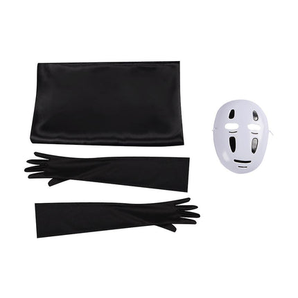Cosplay Costume Spirited Away No Face Kaonashi Cosplay Costume Halloween Decoration Party Costume Mask Clothing Gloves Set Gifts_yux.