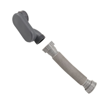 Low Profile 1 1/2 P Flexible P-Trap Bath Shower Drain Hose Flat Base Drain for.