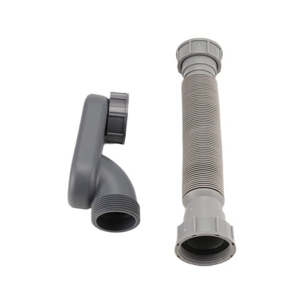 Low Profile 1 1/2 P Flexible P-Trap Bath Shower Drain Hose Flat Base Drain for.