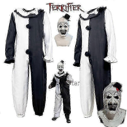 Art The Clown Cosplay Movie Terrifier 2 Art The Clown Cosplay Costume Jumpsuit Mask Halloween Costumes Mask For Men Women.
