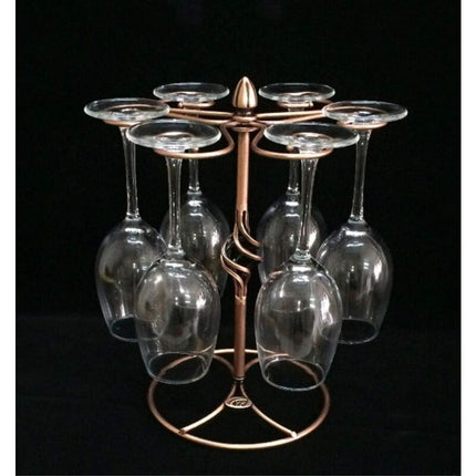 pc Wine glass rack, Wine glass rack with wine glass drying rack, holds 6 wine glasses (wine glasses not included)..