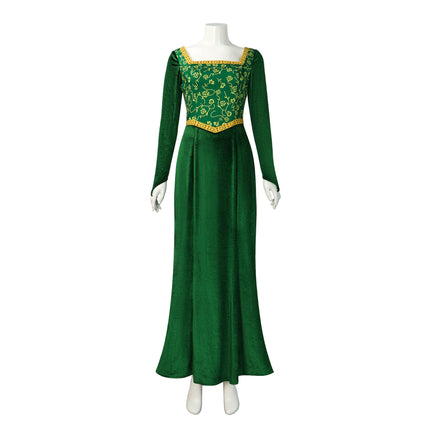 Princess Fiona Dress Halloween Masquerade Green Dress, Party Costume Role Play for Adult S.