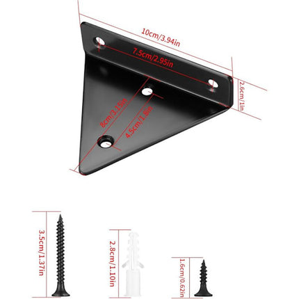 Floating shelf brackets, invisible triangular edges..