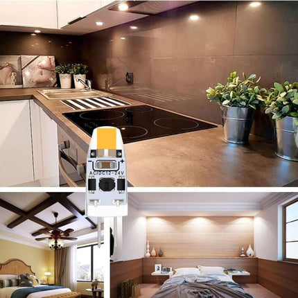 12V G4 LED Warm White 3000K Bulb, Dimmable 2W LED Bulb, Replacement for G4 15W 20W Halogen, AC/DC 12-24V, 10-pack.