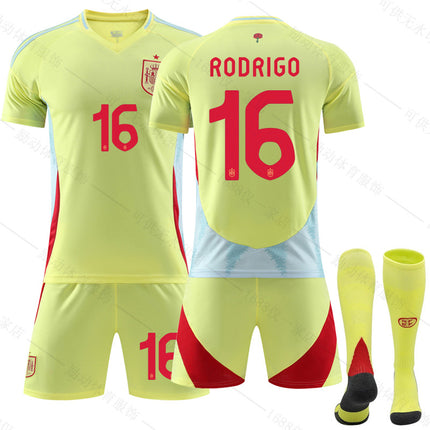 Mub- 2024 Spain Away Team EC Football Shirt 16 RODRIGO 26 16 RODRIGO 26