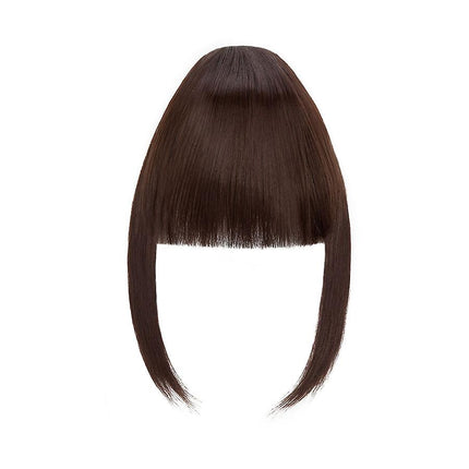 Clip In Hair Bangs Extensions French Hair Bangs Stylish Hair Bangs Hair Pieces medium brown mediumbrown 28cm.