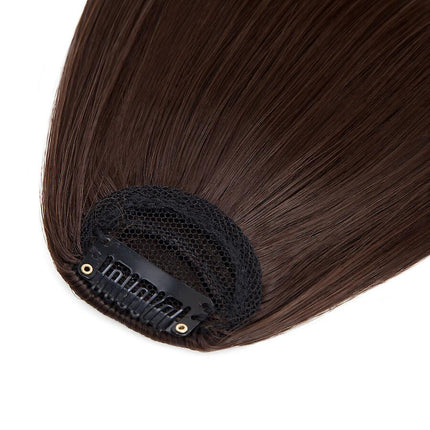 Clip In Hair Bangs Extensions French Hair Bangs Stylish Hair Bangs Hair Pieces medium brown mediumbrown 28cm.