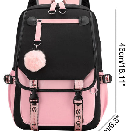 K-Pop Demon Hunters Anime School Backpack Cute Cartoon Bag for Students rosa_tfrf pink 10.