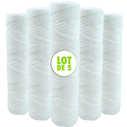 5-Pack 9 3/4 Inch Anti-Sediment Water Filter Cartridges - 20 Micron Compatible with 10 Inch Filter_MGF.