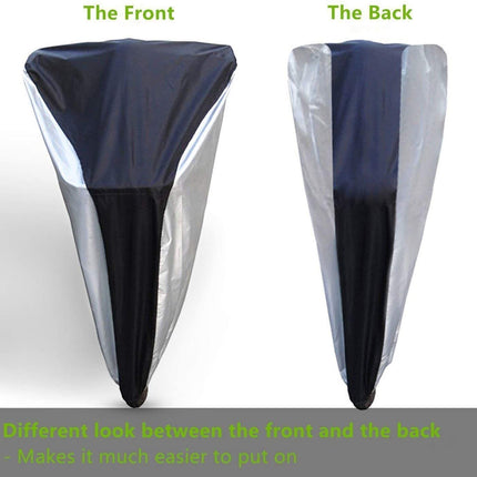 Bicycle cover for outdoor storage, cover/bike storage for mountain bikes. —XL,200*70*110CM,Silver and black,.