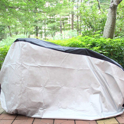Bicycle cover for outdoor storage, cover/bike storage for mountain bikes. —XL,200*70*110CM,Silver and black,.