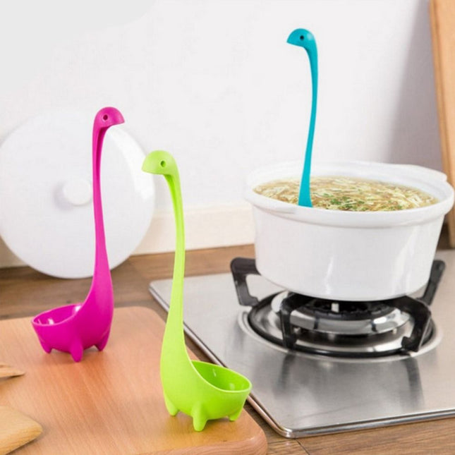 3-Pack Nessie Soup Ladle Loch Ness Design Upright Spoon Home Kitchen Bar Cooking Accessories.