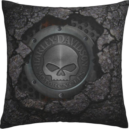Decorative Pillowcase Harley Davidson Warm and Soft Pillowcase for Decorative Pillowcases in Bed Sofa Outdoor Cushion (H-400).