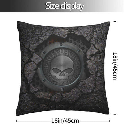 Decorative Pillowcase Harley Davidson Warm and Soft Pillowcase for Decorative Pillowcases in Bed Sofa Outdoor Cushion (H-400).