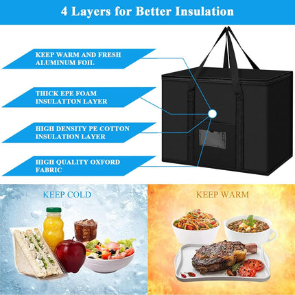 Soft Cooler Bag, 40L Large Cooler Bag, Grocery Bags, Picnic Bag, Thermal Food Delivery Bag, Insulated Bag, Cooler Bag_yux.