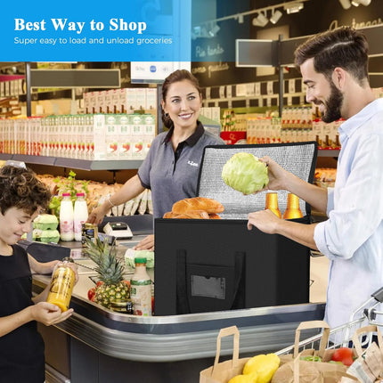 Soft Cooler Bag, 40L Large Cooler Bag, Grocery Bags, Picnic Bag, Thermal Food Delivery Bag, Insulated Bag, Cooler Bag_yux.
