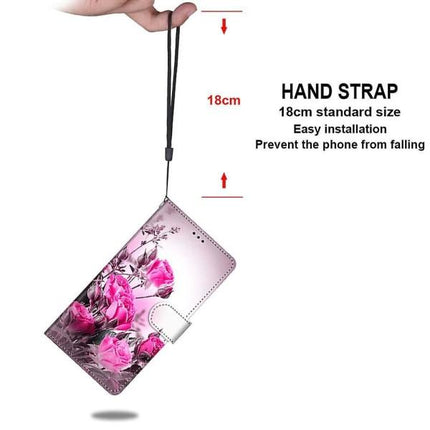 Case Compatible with Samsung Galaxy Xcover 5 Case Magnetic Card Slots Creative Rose Flower Pattern Case Coque_max.