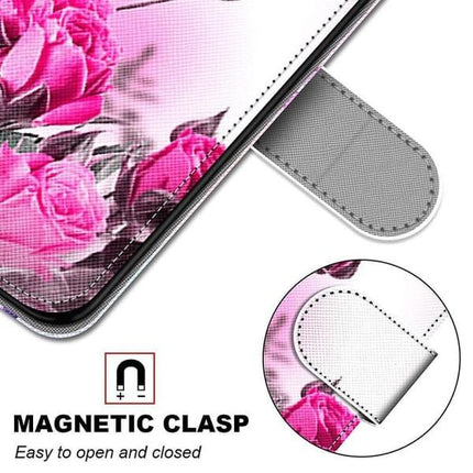 Case Compatible with Samsung Galaxy Xcover 5 Case Magnetic Card Slots Creative Rose Flower Pattern Case Coque_max.