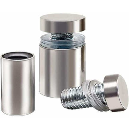 20x Spacer Screws, Glass Advertising Axis Spacer Bolt Fix Glass Advertising Spacer, Stainless Steel, 12X40mm, with Screw Mounting Accessories.
