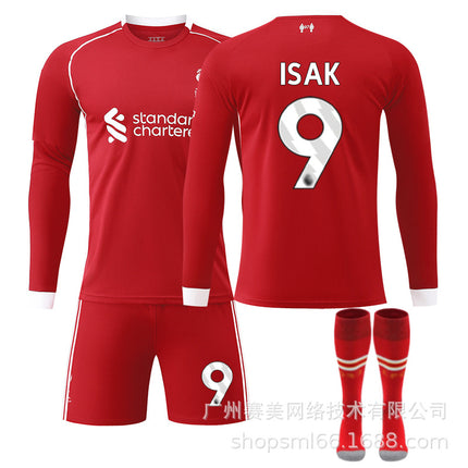 Liverpool home shirt 25-26 long sleeve (with socks) NO.9 ISAK 28#