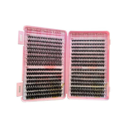 Individual False Eyelashes, Pre-made Cluster Lashes, Eyelash Extension Kit with D-curl for Beginners (30+40+50D)_tfrf.