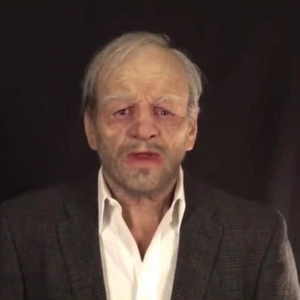 Halloween Latex Mask - Old Man Decor Realistic Face Mask for Human Wrinkle B.