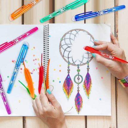 12-pack Erasable Gel Ink Pens - Erasable for precise writing.