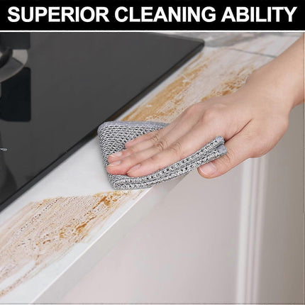 2025 Latest Model 6-Pack Multifunctional Steel Wire Dish Cloths, Double Layer.